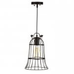 Светильник "Колокол" 1х40Вт E27 черный 19х19х120 см.