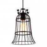 Светильник "Колокол" 1х40Вт E27 черный 19х19х120 см.