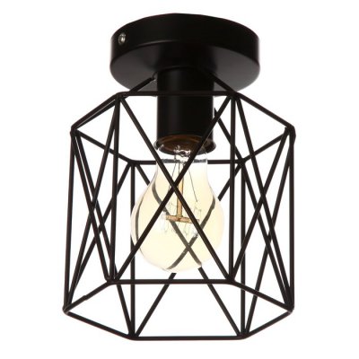 Светильник "Прямоугольник" 1х40Вт E27 черный 16х16х20 см.