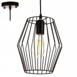 Светильник "Ромб" 1х40Вт E27 черный 22х22х100 см.