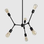 Люстра "Молекула" 6х40Вт Е27 черный 62х62х68 см.