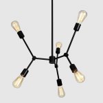 Люстра "Молекула" 6х40Вт Е27 черный 62х62х68 см.