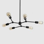 Люстра "Молекула" 6х40Вт Е27 черный 62х62х68 см.