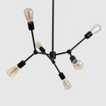 Люстра "Молекула" 6х40Вт Е27 черный 62х62х68 см.
