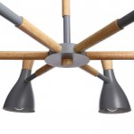 Люстра "Марокко" 6х40Вт E27 серый 90х90х58,5 см.