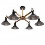 Люстра "Леона" 6х40Вт E27 черный 75,5х75,5х38,5 см.