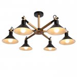 Люстра "Леона" 6х40Вт E27 черный 75,5х75,5х38,5 см.