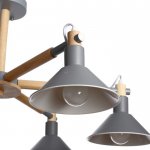 Люстра "Леона" 6х40Вт E27 серый 75,5х75,5х38,5 см.