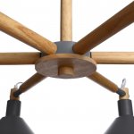 Люстра "Леона" 6х40Вт E27 серый 75,5х75,5х38,5 см.