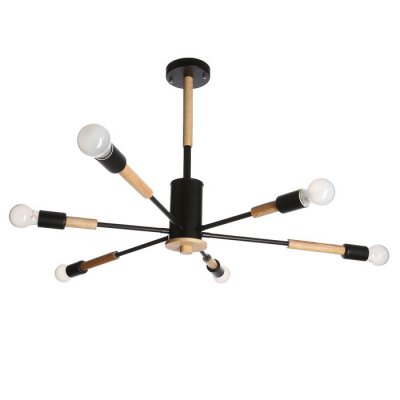 Люстра "Этингер" 6х40Вт E27 черный 94х94х50 см.