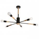 Люстра "Этингер" 6х40Вт E27 черный 94х94х50 см.