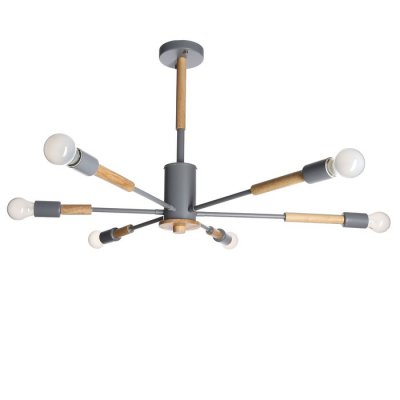 Люстра "Этингер" 6х40Вт E27 серый 94х94х50 см.