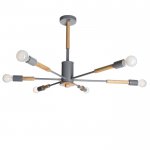 Люстра "Этингер" 6х40Вт E27 серый 94х94х50 см.