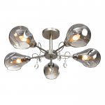 Люстра "Берта" 5x40Вт E14 сатин никель 60х60х27 см.