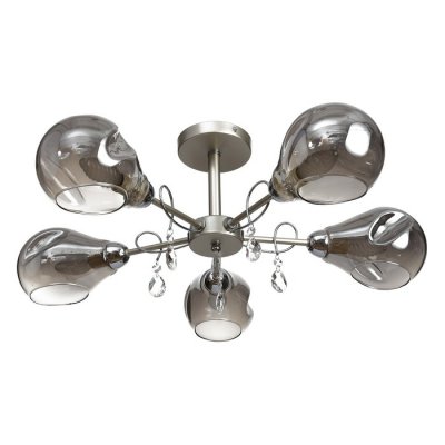 Люстра "Берта" 5x40Вт E14 сатин никель 60х60х27 см.