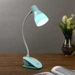 Лампа настольная сенсор на прищепке "Моно" 3 режима LED 7Вт USB МИКС 11,5х6,8х33см