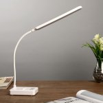 Лампа настольная сенсор "Ракурс"  3 режима LED 15Вт USB белый 29х9х33см