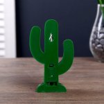 Ночник "Кактус малый" 5 LED  батарейки 3xAG13 зеленый 7,5х3х12 см.