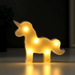 Ночник "Единорог" 5 LED батарейки 3xAG13 МИКС 13,5х3х11 см.