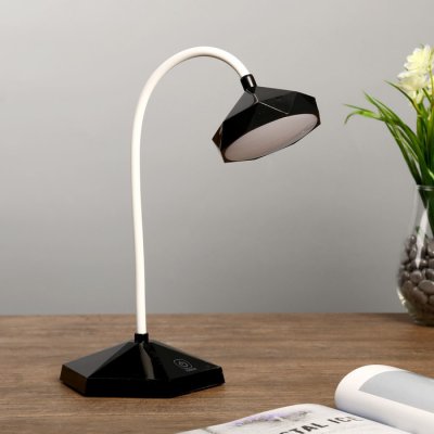 Лампа настольная "Даймонд" АКБ USB 6Вт черный 20х13х28 см.