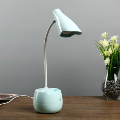 Лампа настольная "Терсит" АКБ USB 5Вт голубой 22х9х35 см.