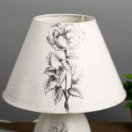 Лампа настольная "Аромат цветов" 1х40Вт Е14 белый 25х25х36 см.