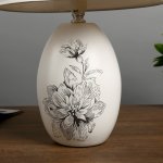 Лампа настольная "Аромат цветов" 1х40Вт Е14 белый 25х25х36 см.