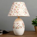 Лампа настольная "Сатин" 1х40Вт Е14 белый 27х27х38 см.