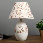 Лампа настольная "Сатин" 1х40Вт Е14 белый 27х27х38 см.