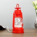 Ночник "Диско часы" LED МИКС (красный,синий) 12x8,5x23 см.