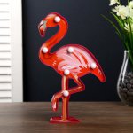 Ночник "Фламинго" 6хLED батарейки 2хАА МИКС 14х3х22 см.