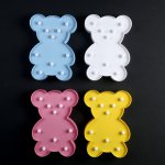 Ночник "Мишка" 10хLED батарейки 2хАА МИКС 18,5х3х26 см.