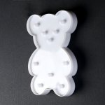 Ночник "Мишка" 10хLED батарейки 2хАА МИКС 18,5х3х26 см.