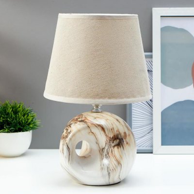 Лампа настольная "Аделия" 1x40Вт E14 серый 14,5х14,5x20,5 см.