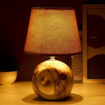 Лампа настольная "Аделия" 1x40Вт E14 серый 14,5х14,5x20,5 см.