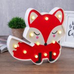 Ночник "Лисичка" 12хLED батарейки 2хAA МИКС 23х2,8х23 см.