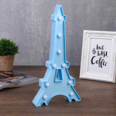 Ночник "Эйфелева башня" 8хLED МИКС 24х2,8х24 см.