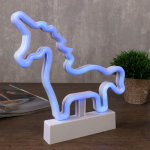 Ночник "Единорог" LED (красный свет) батарейки 2хAA 22х2,7х22,5 см.