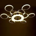 Люстра LED "Латера" 110Вт 4000К хром 62х62х10см.