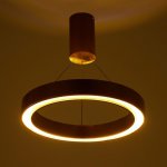 Люстра с ПДУ "Бергамо" 45вт 3000-6000К LED золотой d.40см