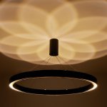 Люстра с ПДУ "Бергамо" 80вт 3000-6000К LED черный  d.80см