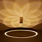 Люстра с ПДУ "Бергамо" 80вт 3000-6000К LED золото d.80см