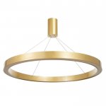 Люстра с ПДУ "Бергамо" 80вт 3000-6000К LED золото d.80см