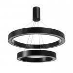 Люстра с ПДУ "Бергамо" 90вт 3000-6000К LED  черный d.40+60см