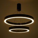 Люстра с ПДУ "Бергамо" 90вт 3000-6000К LED  черный d.40+60см