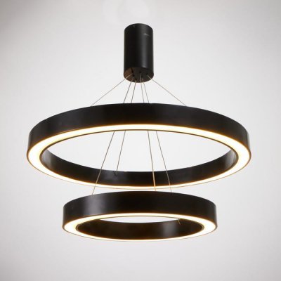 Люстра с ПДУ "Бергамо" 90вт 3000-6000К LED  черный d.40+60см