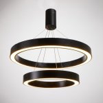 Люстра с ПДУ "Бергамо" 90вт 3000-6000К LED  черный d.40+60см