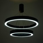 Люстра с ПДУ "Бергамо" 90вт 3000-6000К LED  черный d.40+60см