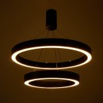 Люстра с ПДУ "Бергамо" 90вт 3000-6000К LED  черный d.40+60см