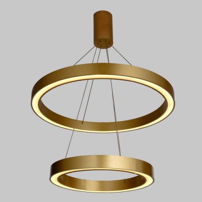 Люстра с ПДУ "Бергамо" 90вт 3000-6000К LED золото d.40+60см